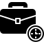 logotipas su laikroduku ir darbu